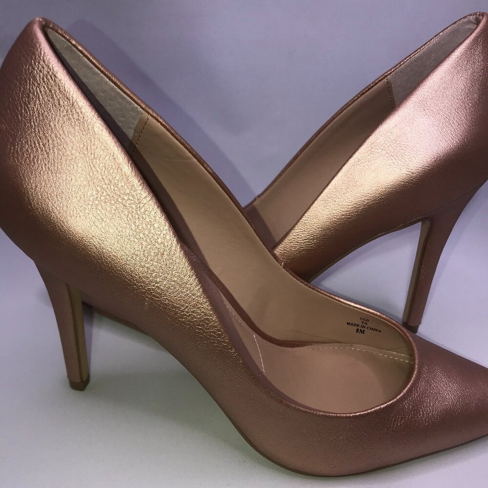 Charles by Charles David Leather Rose Gold Pumps SIZE 8 - Picture 2 of 9
